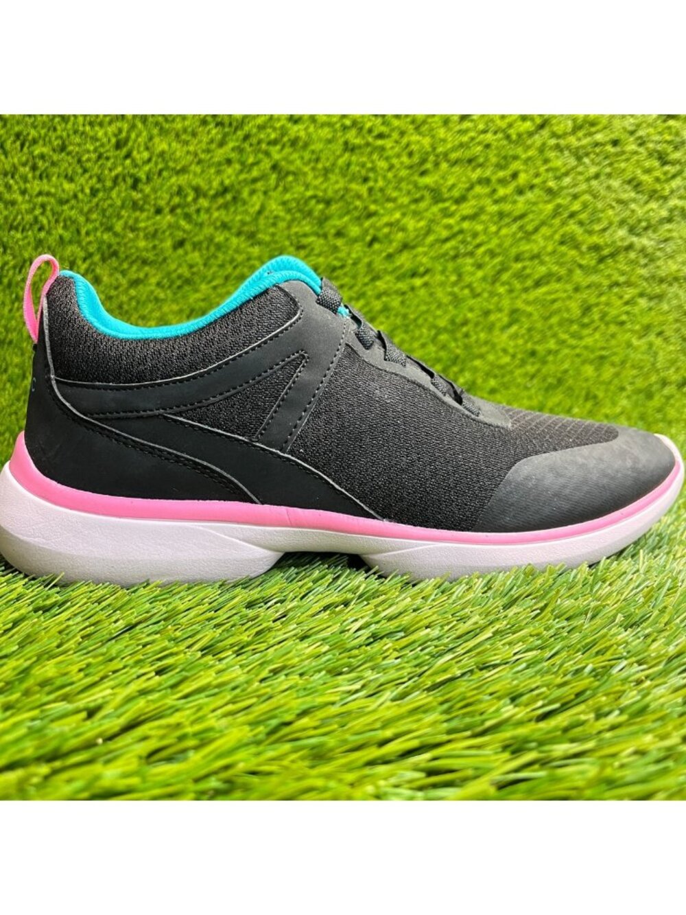 Vionic Krisha Womens Size 8.5 Black Pink Blue Athletic Running Shoes Sneakers